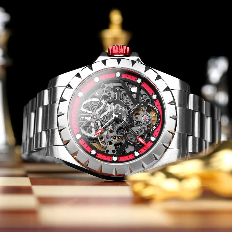 BODERRY BDA003B WINDMILL Automatic Skeleton Dress Watch