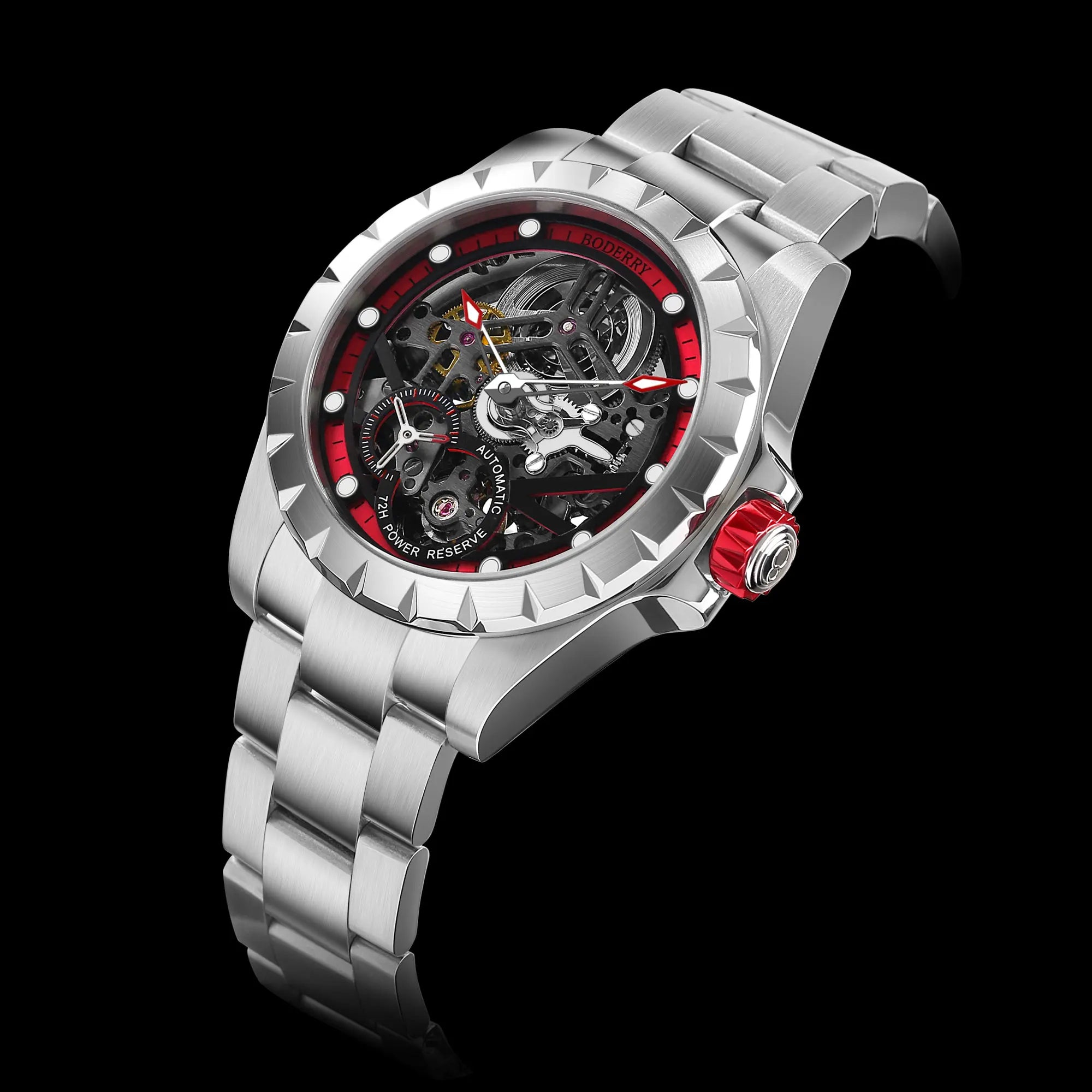 BODERRY BDA003B WINDMILL Automatic Skeleton Dress Watch