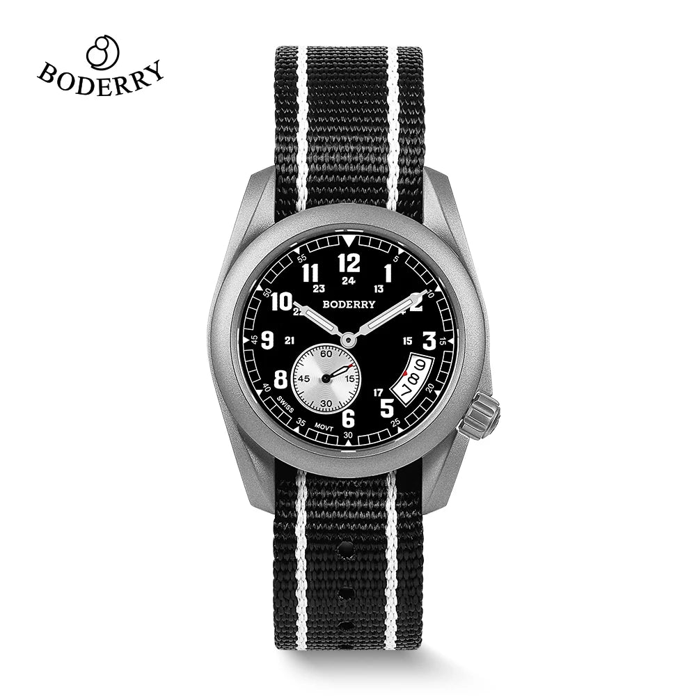 BODERRY Q08 VOYAGER 38 Quartz Field Watch