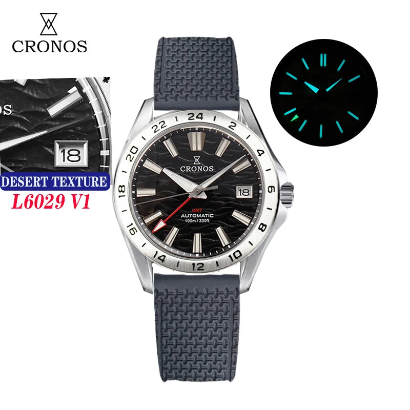 CRONOS L6029 V1 & V2 Automatic GMT Watch