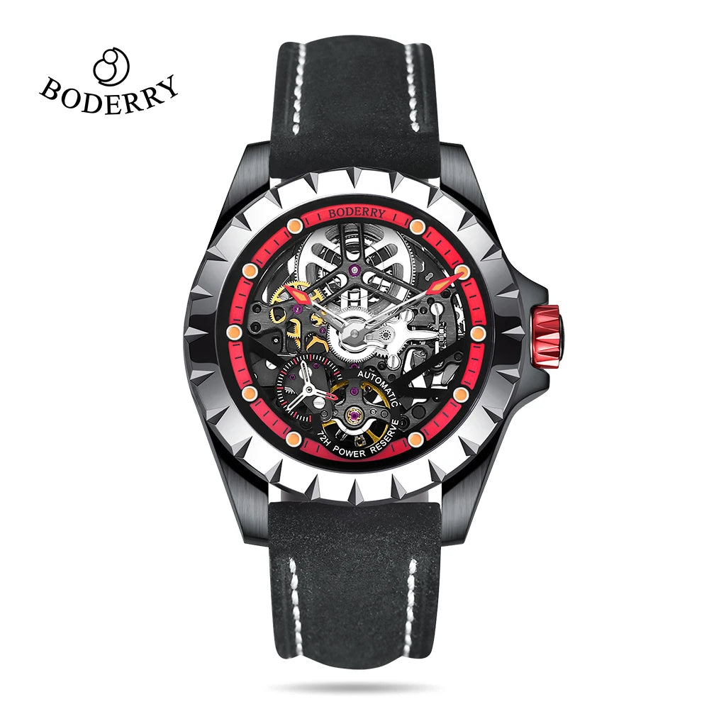 BODERRY BDA003B WINDMILL Automatic Skeleton Dress Watch