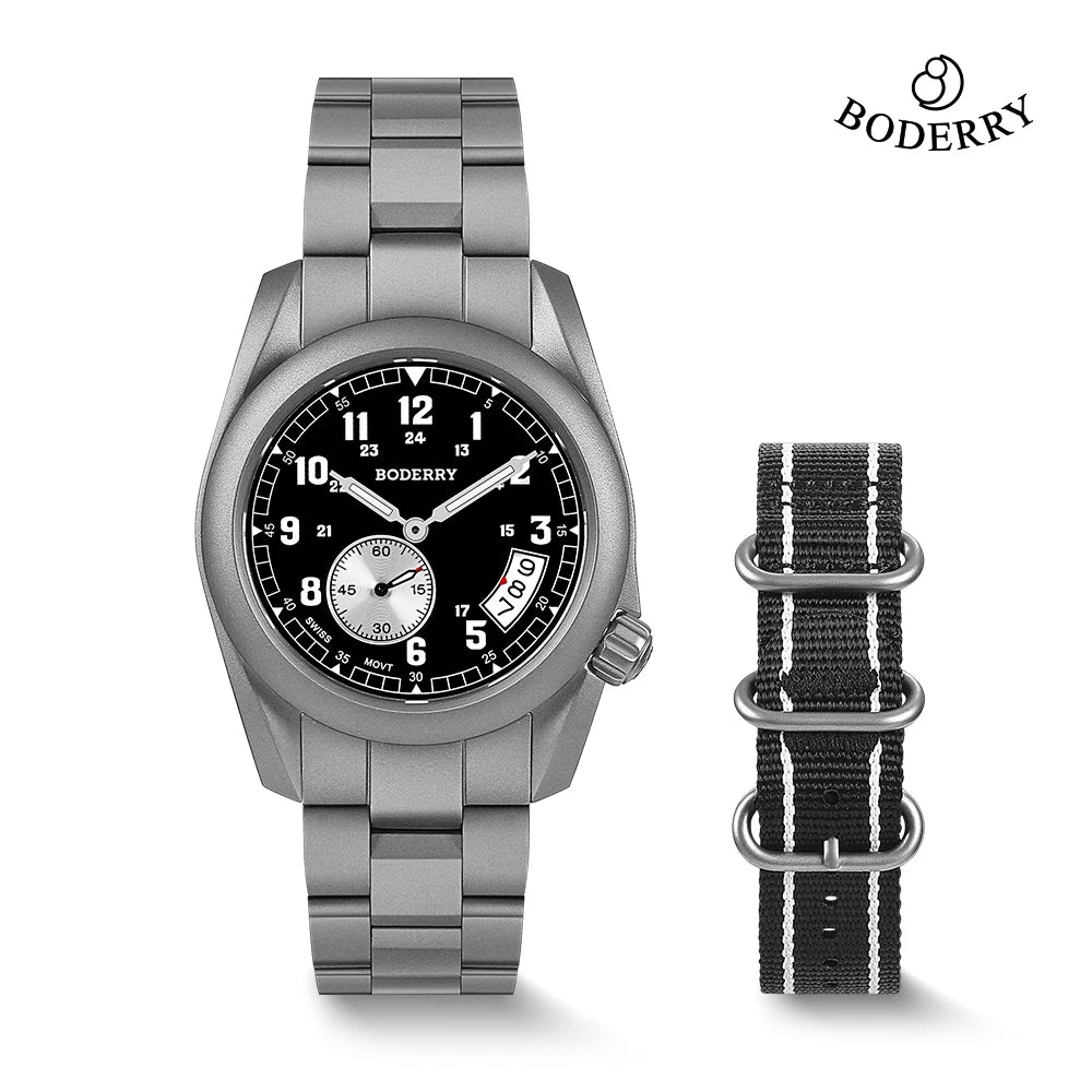 BODERRY Q08 VOYAGER 38 Quartz Field Watch