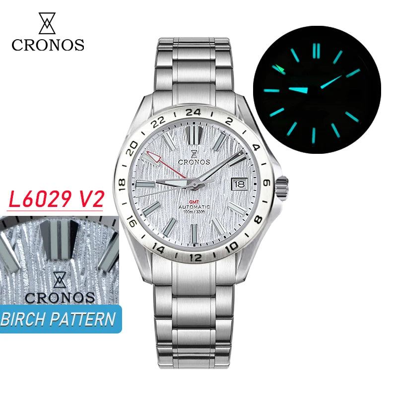 CRONOS L6029 V1 & V2 Automatic GMT Watch