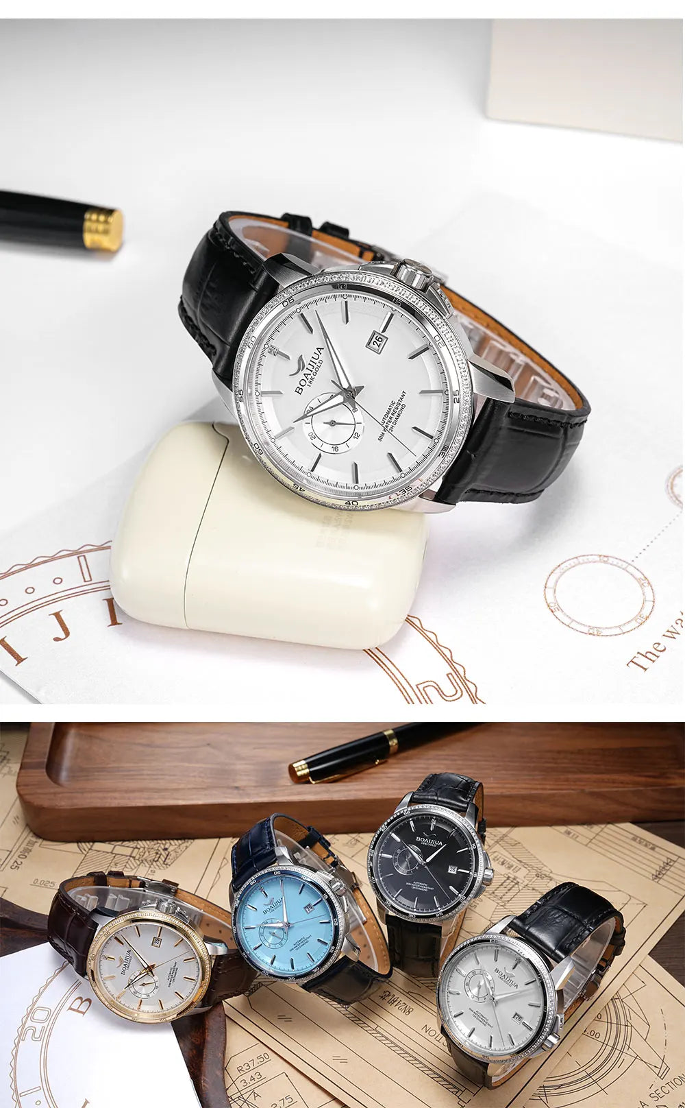 BORIAGE (BOAIJIUA) B8001G Automatic Dress Watch