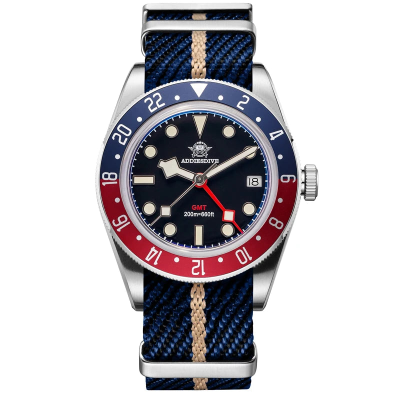 ADDIESDIVE AD2044 Quartz GMT Watch