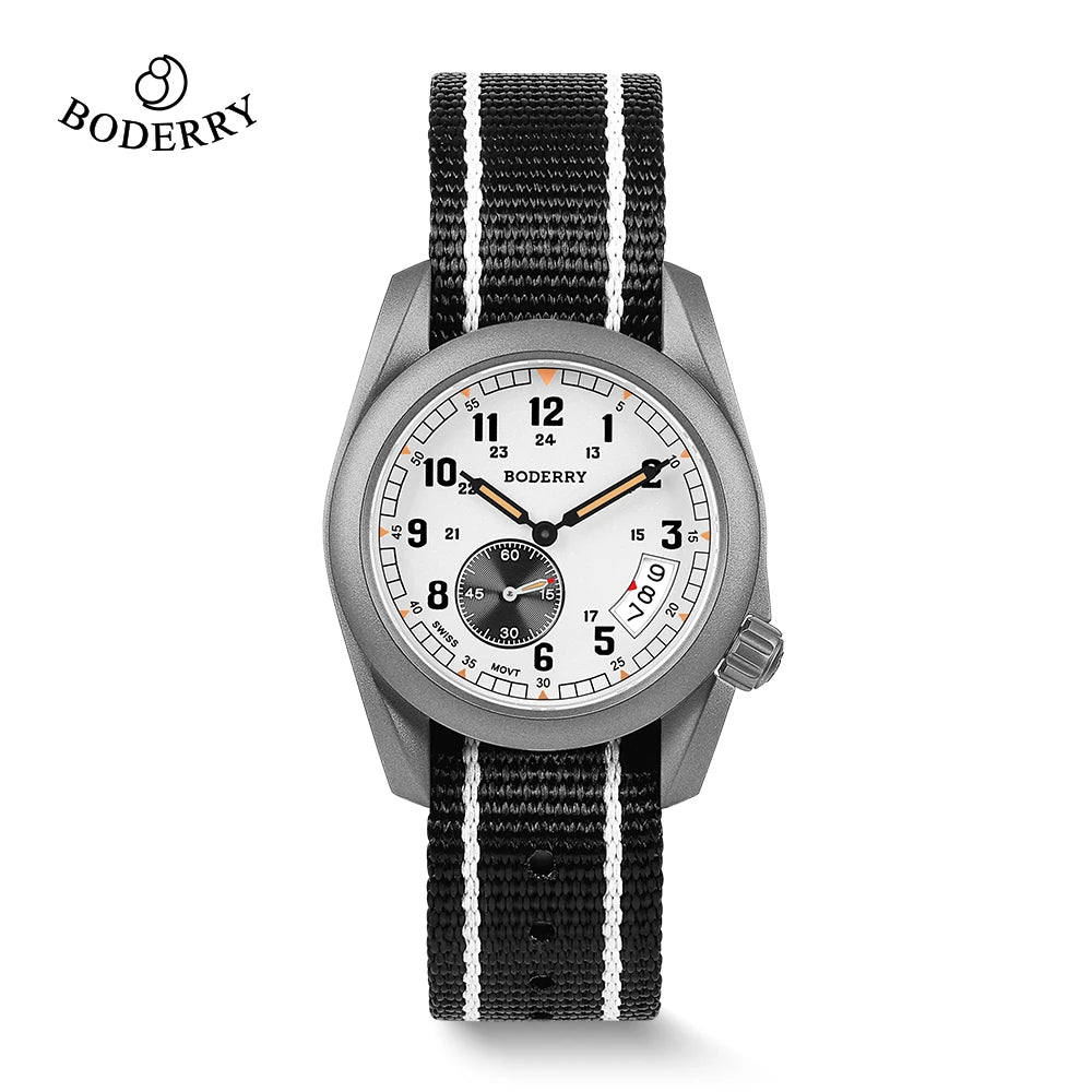 BODERRY Q08 VOYAGER 38 Quartz Field Watch