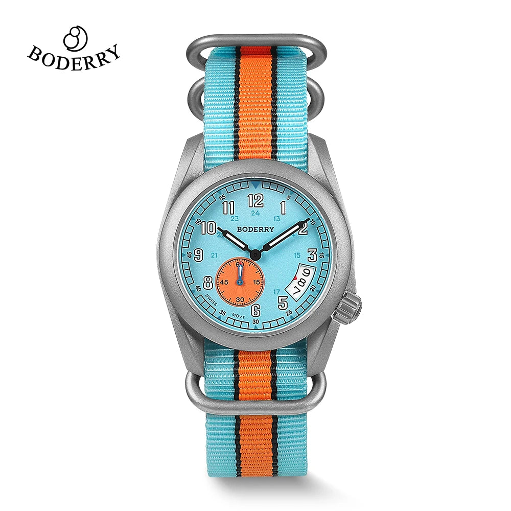 BODERRY Q08 VOYAGER 38 Quartz Field Watch