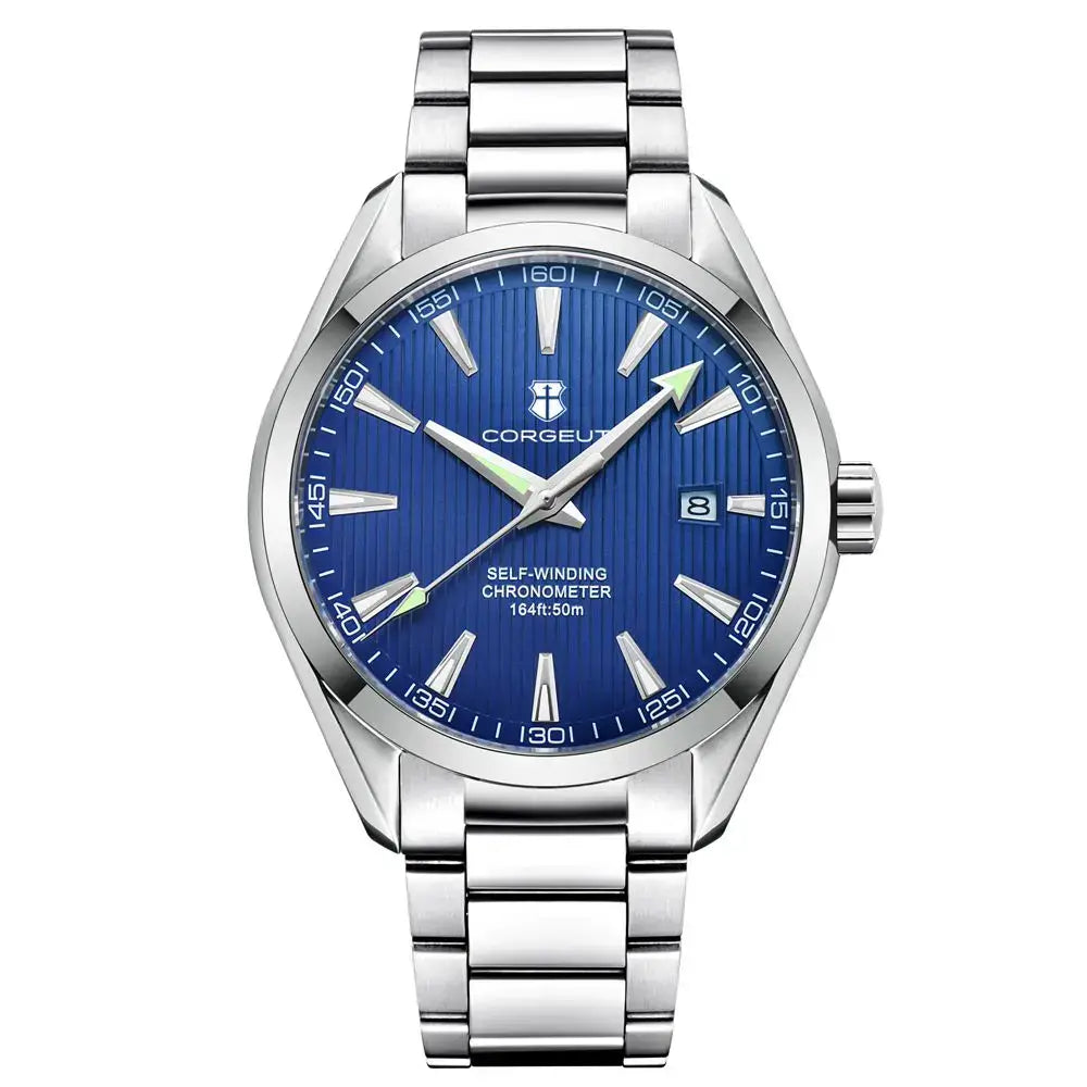 Corgeut watch Model Number 3021 blue dial with oyster bracelet