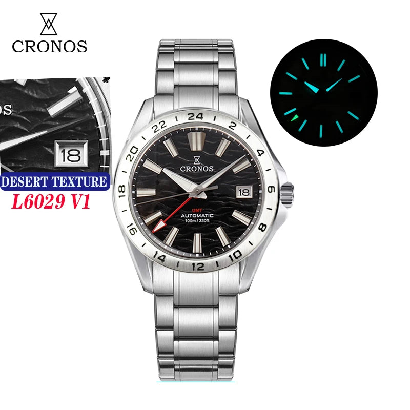 CRONOS L6029 V1 & V2 Automatic GMT Watch