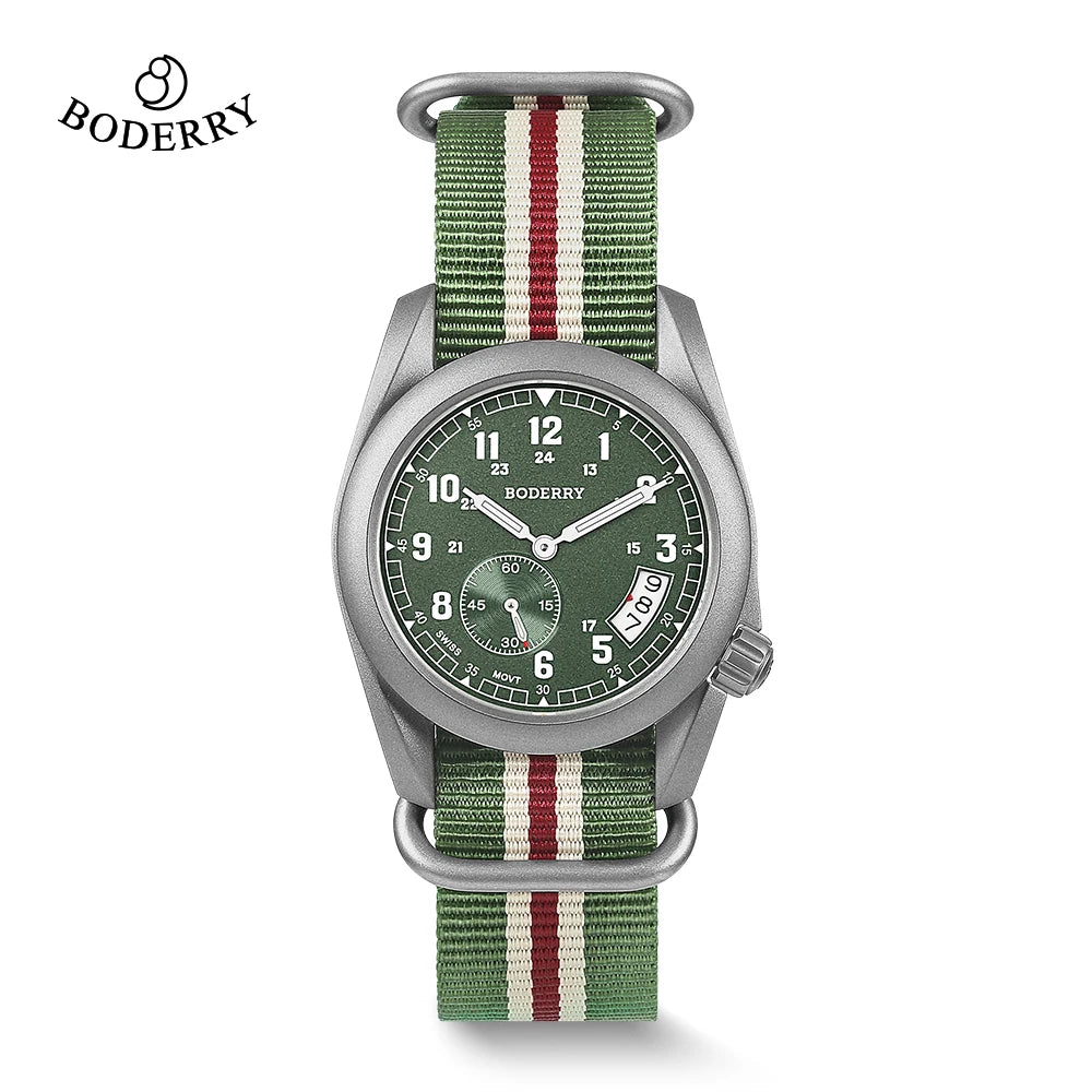 BODERRY Q08 VOYAGER 38 Quartz Field Watch