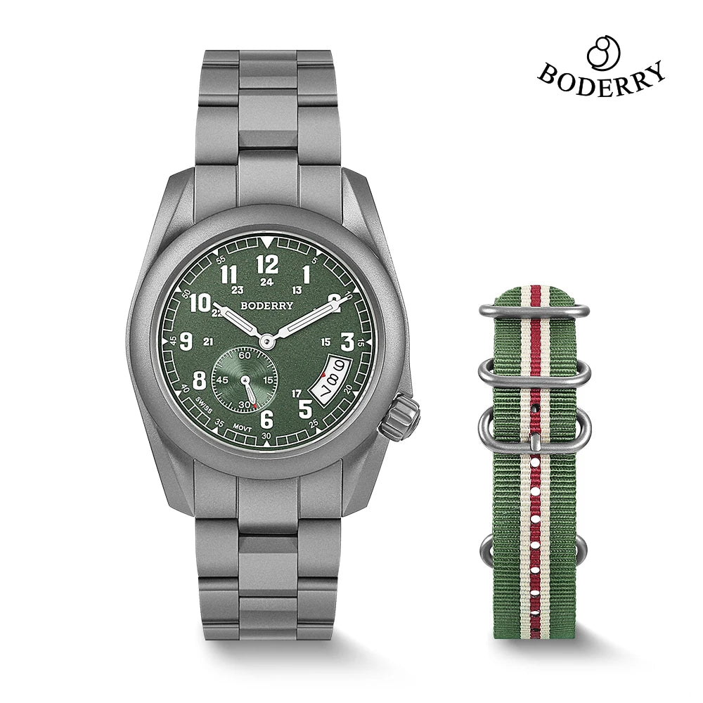BODERRY Q08 VOYAGER 38 Quartz Field Watch