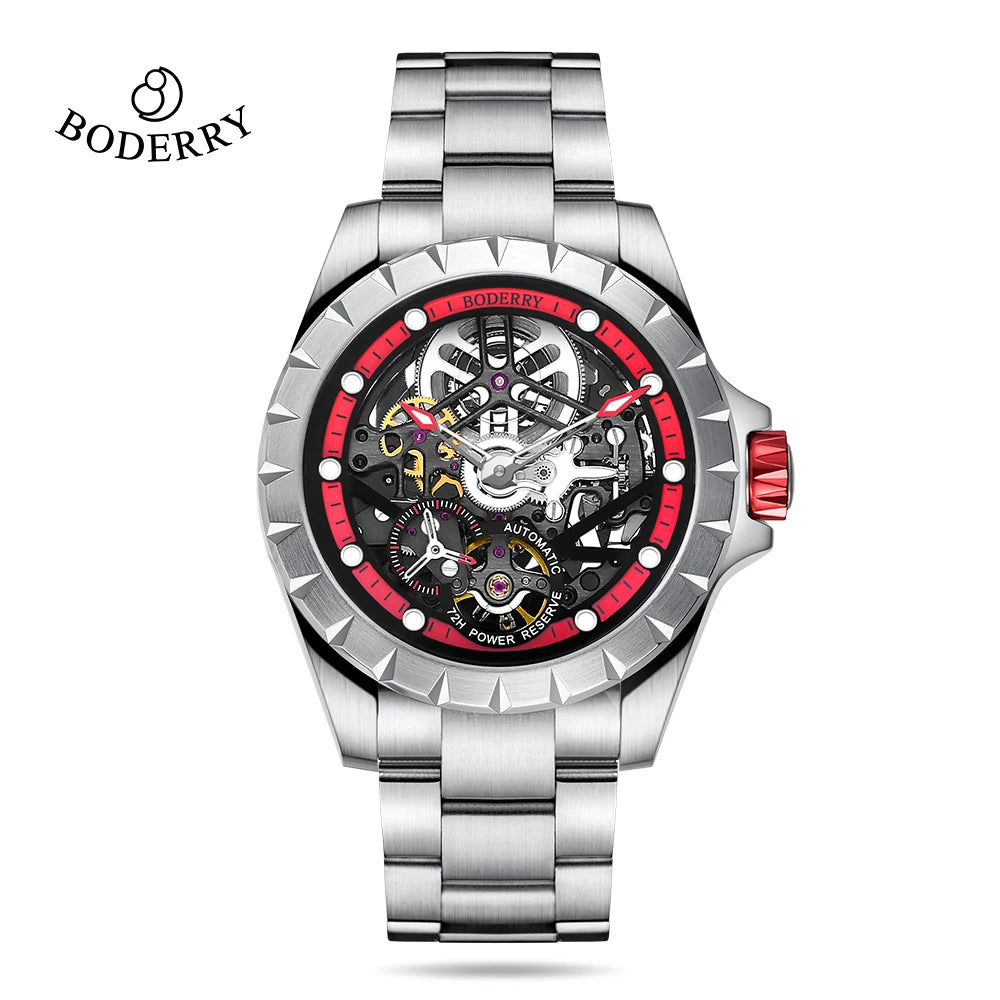 BODERRY BDA003B WINDMILL Automatic Skeleton Dress Watch
