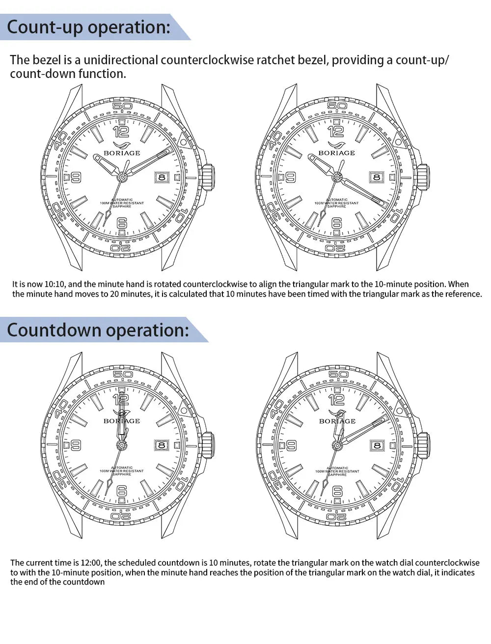 BORIAGE B8007G Automatic Diver