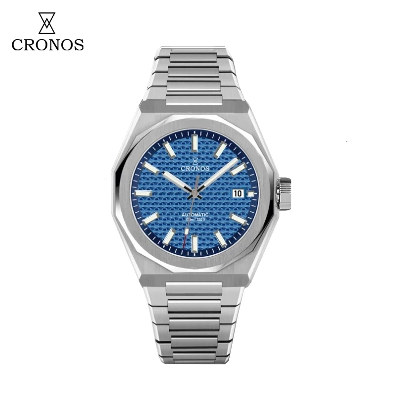 cronos watch L6028v2 blue-pattern-dial