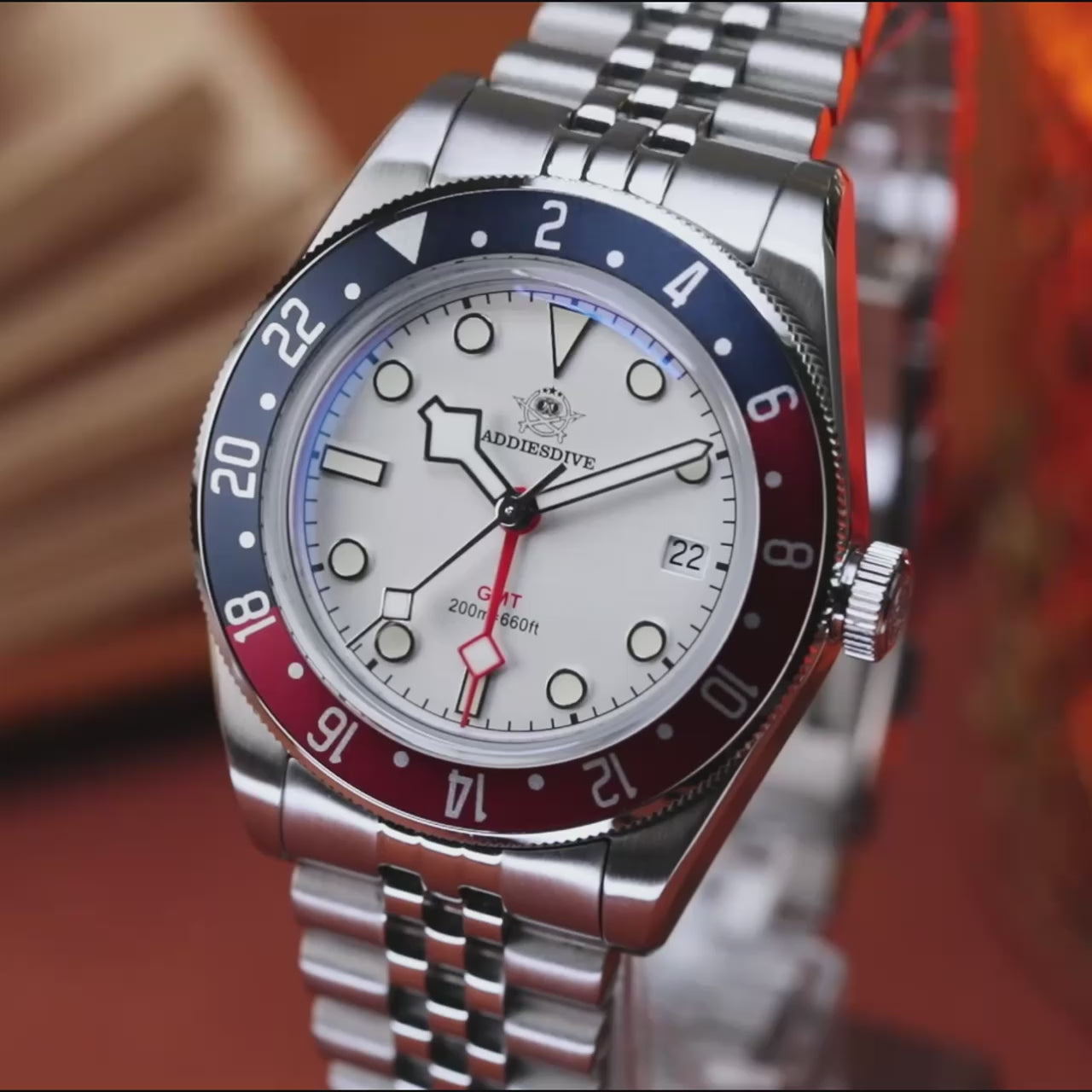 ADDIESDIVE AD2044 Quartz GMT Watch